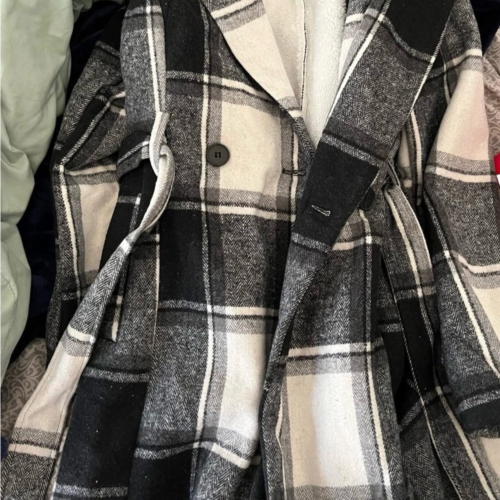 Plaid Black and White Women's Blazer